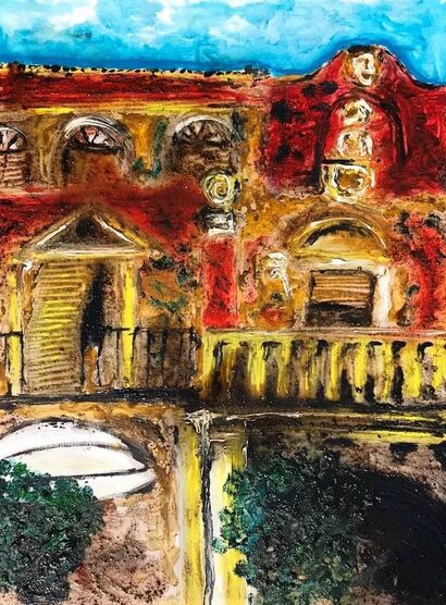 Spanish buildings  - A Paint Artwork by Carlo Di Lucia