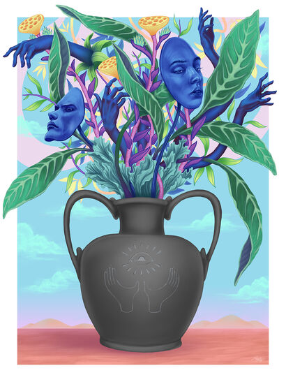 The Vase Of Faces - 1st contact - a Digital Graphics and Cartoon Artowrk by Ladislas