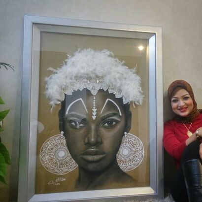 African face - A Paint Artwork by Maha Nasef
