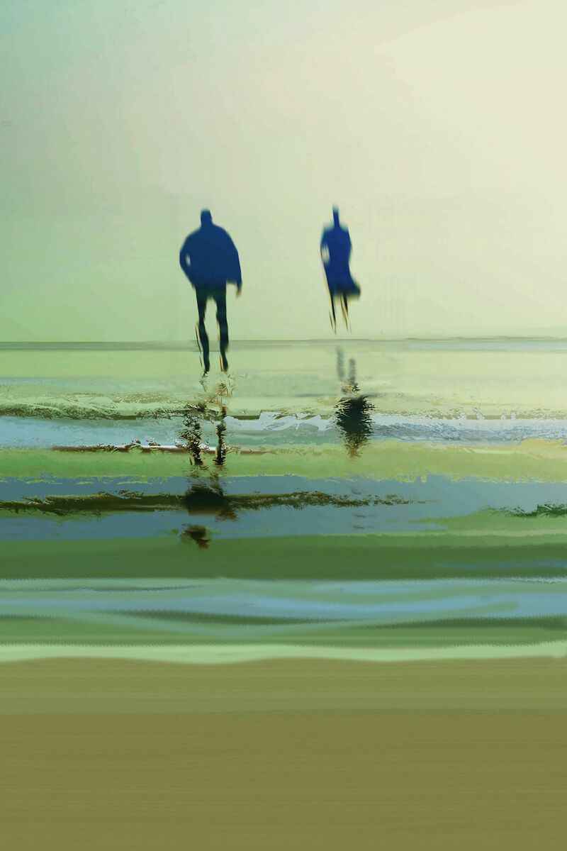 The walkers (diptychon) - a Digital Art by Marlies Odehnal
