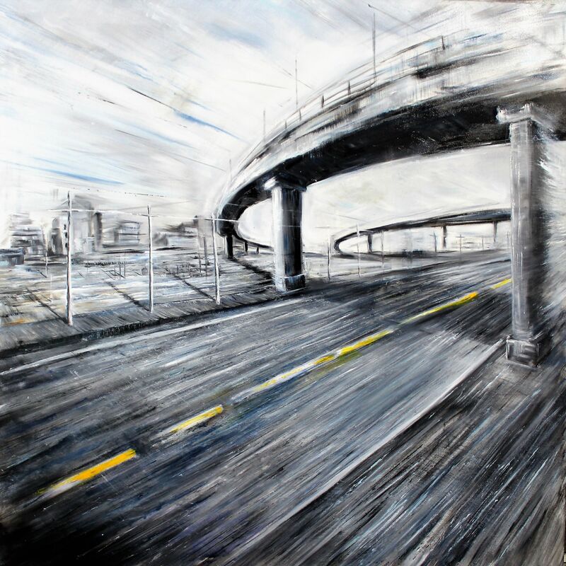 Architetture Liquide 64 - serie Ponti - a Paint by Silvia Senna