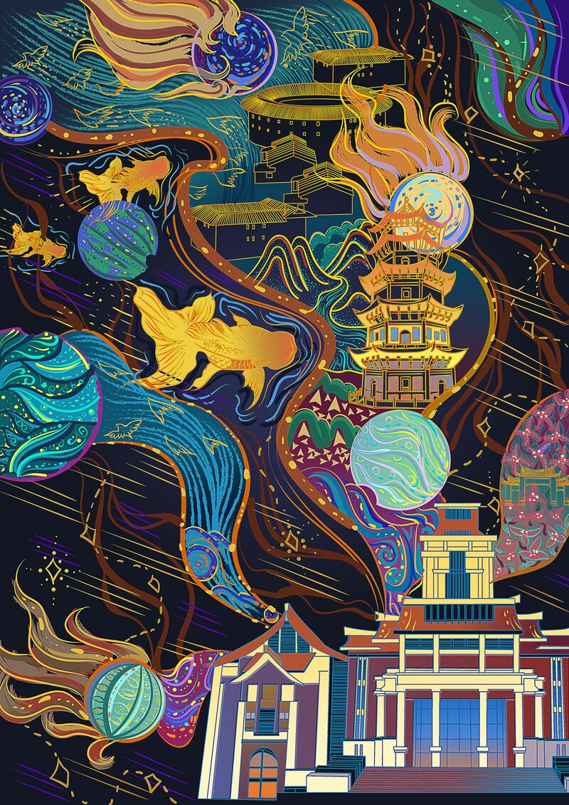 《魔幻集美》  MAGIC JIMEI  - a Paint by Wang chixu and Liao Wenjiao