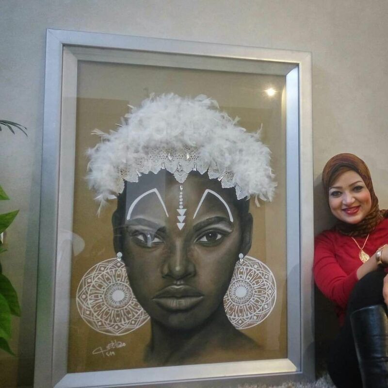 African face - a Paint by Maha Nasef