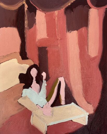 Diana at Rest - a Paint Artowrk by Edwina Etheridge