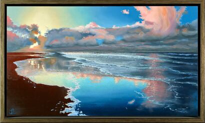 Sunset beach - A Paint Artwork by Martin Schonthaler