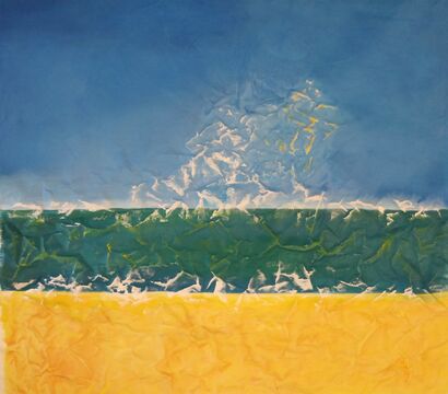bord de mer - a Paint Artowrk by Marie- Hélène Allemandou