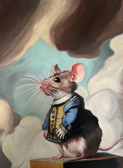 Behind the Velvet Curtain  - a Paint Artowrk by Bayan