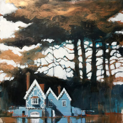 The Boat House III - a Paint Artowrk by Camilla Dowse