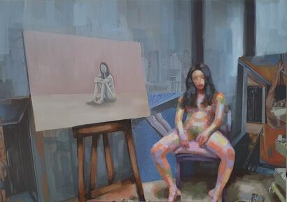Unspoken series - Camouflage - a Paint Artowrk by Rebecca Yunjeong Lee 