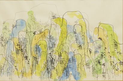 Yellow Mountain - a Paint Artowrk by Paul Jeanteur