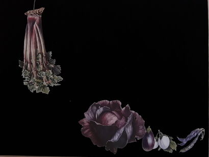 Naturaleza muerta II, en gama de violetas - A Paint Artwork by iluminatela 