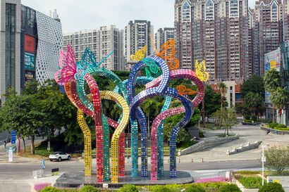 Rainbow butterfly - A Urban Art Artwork by ZHENWEI ZENG