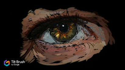 Eye - a Digital Graphics and Cartoon Artowrk by Lisa Padilla