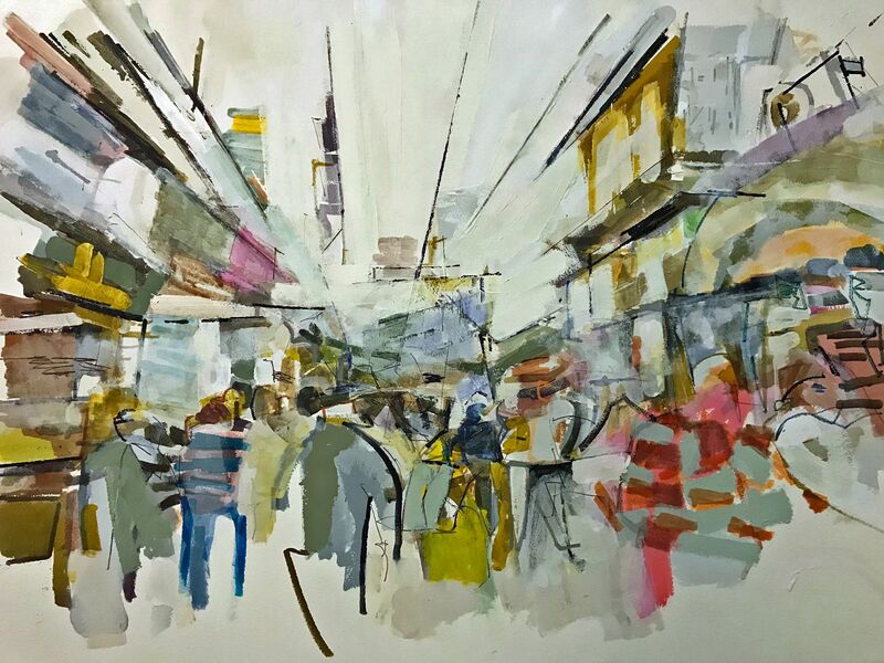 Delhi Chandni Chowk - a Paint by Colin Taylor