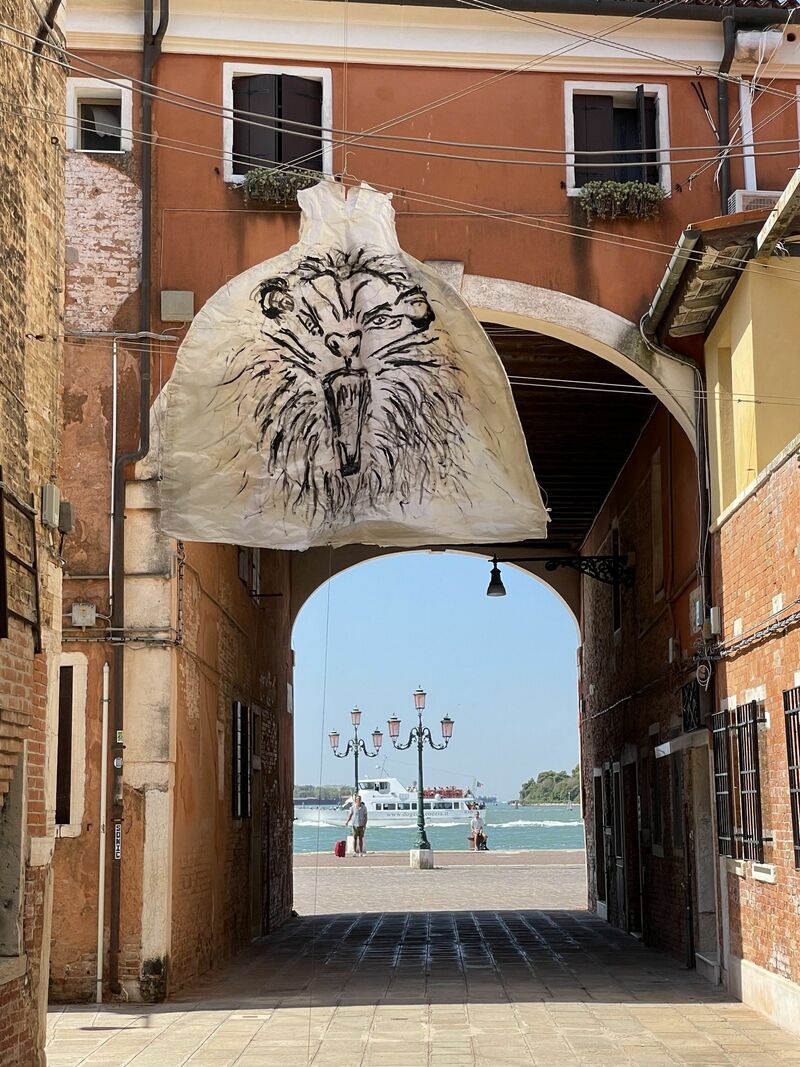 A PAPER DRESS FOR VENICE - a Sculpture & Installation by Zora Volantes