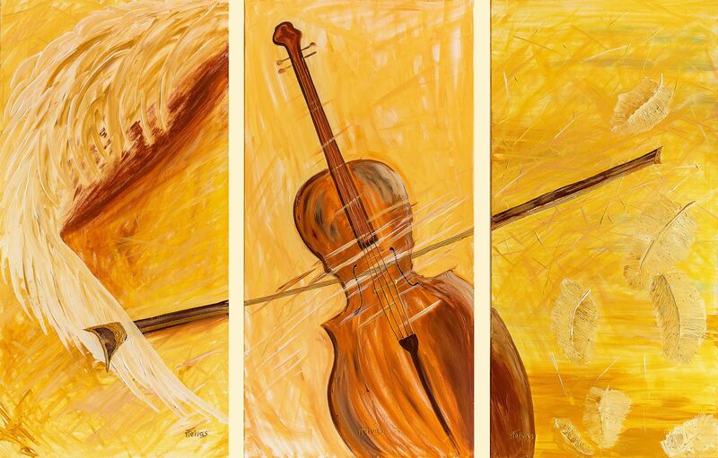 Triptych “Music” - a Paint by Tatjana Teivas