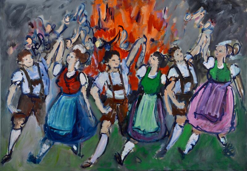 Sonnwendfeuer - a Paint by Kerstin Kager