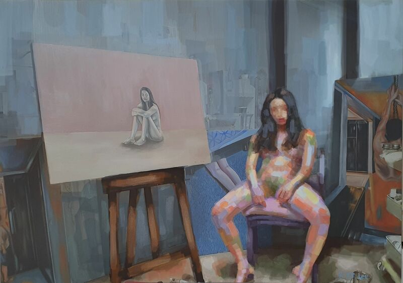 Unspoken series - Camouflage - a Paint by Rebecca Yunjeong Lee 
