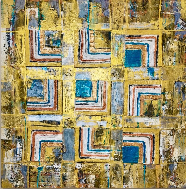 Waters on a Golden Grid - a Paintings by Sublimateria