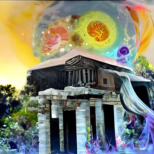 The Temple of Theseus - a Digital Art by Aliki Peterson