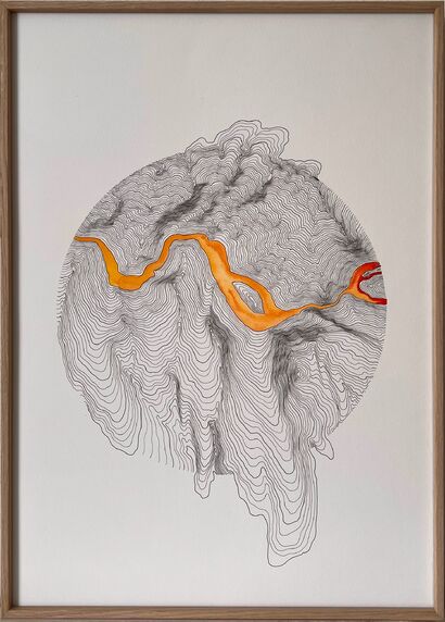 Les rivières de lave V - a Paint Artowrk by Luis Marques
