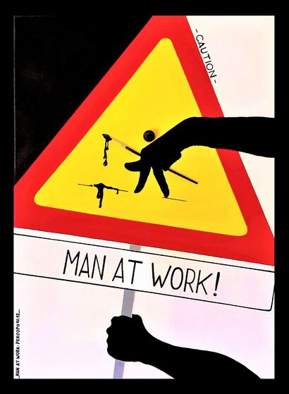 Man at Work! - A Paint Artwork by Pērcopo