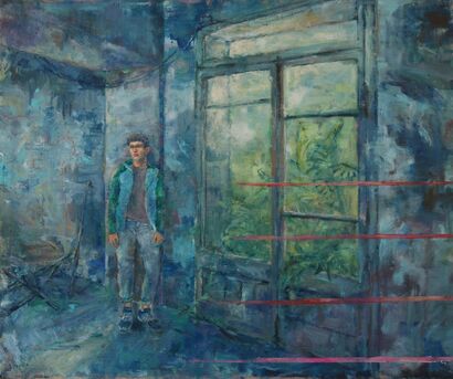 The Boy in the Green Jacket - a Paint Artowrk by Aldo Popolo