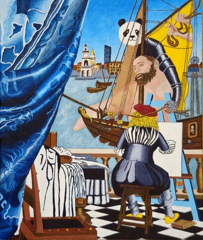 The Panda in us - a Paint Artowrk by Achim Davide  Ferrandina Gouriou 