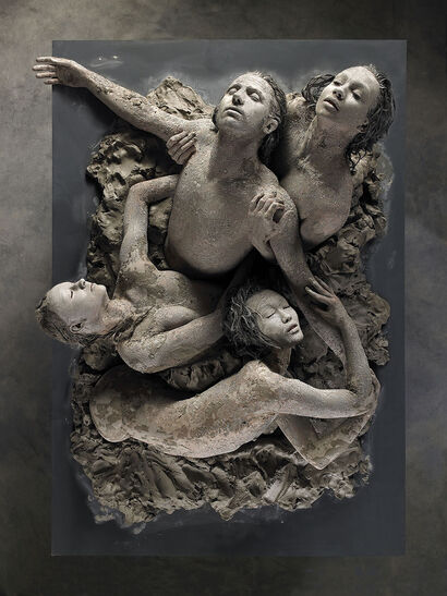 Saint Benoit et les trois nymphes - A Photographic Art Artwork by Riviere-Lecoeur