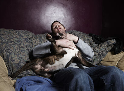 Man and Dog #3467, 2013 - a Photographic Art Artowrk by RICHARD ANSETT