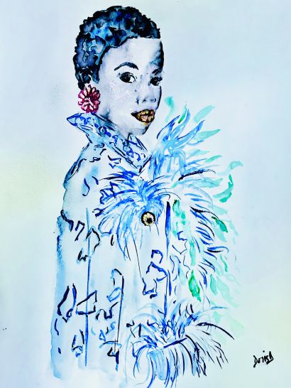 Lady blue - a Paintings Artwork by Doris D