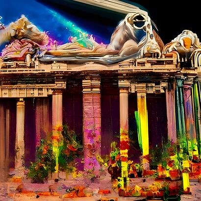 The Parthenon of Athens - A Digital Art Artwork by Aliki Peterson