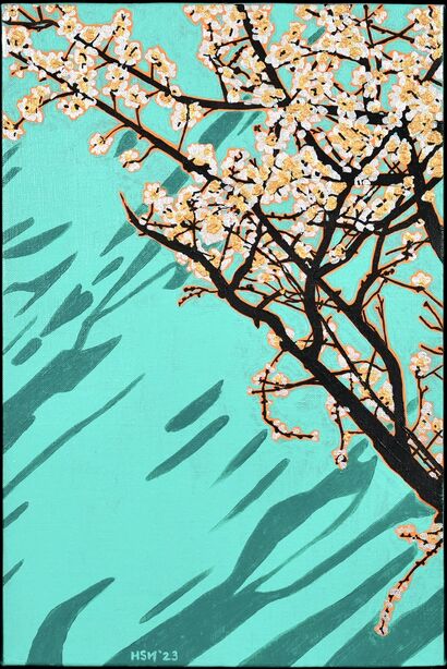 Five Blessings in Bloom - a Paint Artowrk by HsunArt