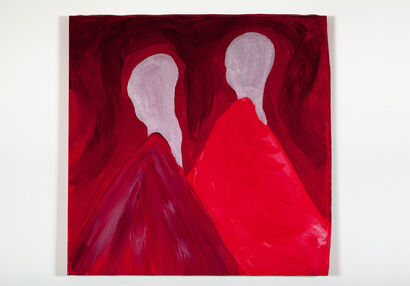 Le Signore in Rosso - A Paint Artwork by Gallo Gabriella
