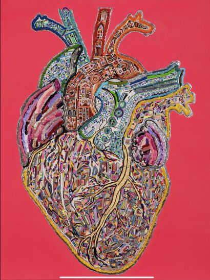 The deoxygenated heart - a Paint Artowrk by Angelina Emme