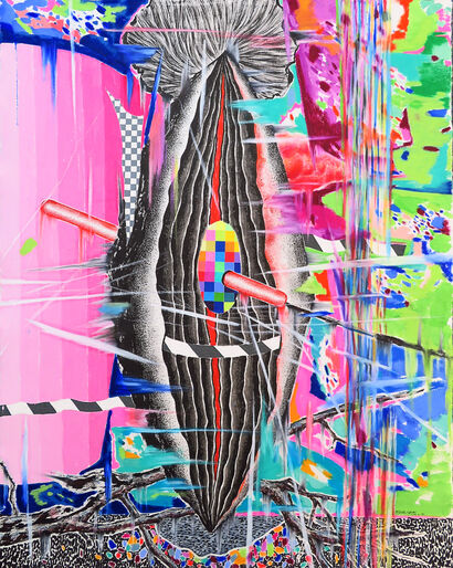 unchecked growth 4 - A Paint Artwork by Shouhui Lu