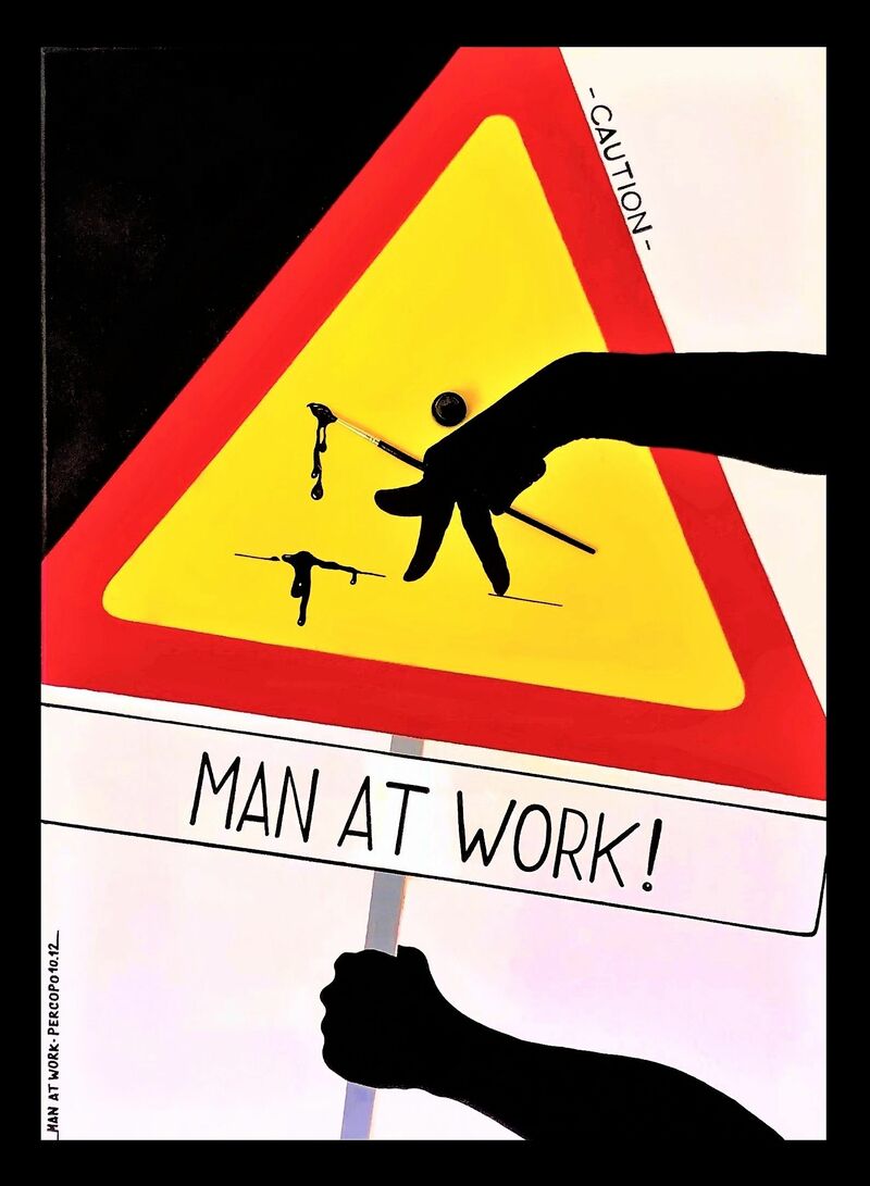 Man at Work! - a Paint by Pērcopo