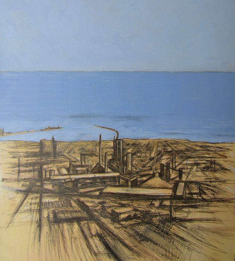 Cementeria in riva - a Paint by Francesco Porcelli