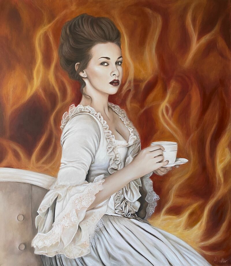 Tea time - a Paint by Monika Walter