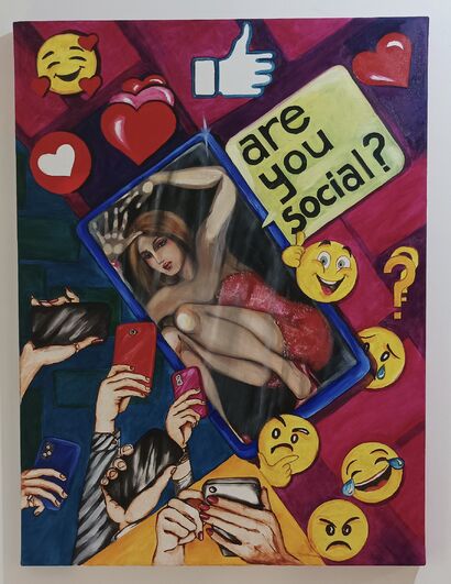 Are you social? - A Paint Artwork by FRANCESCA Mensitieri