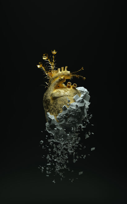 Heart Rock - a Digital Art Artowrk by Dzanar