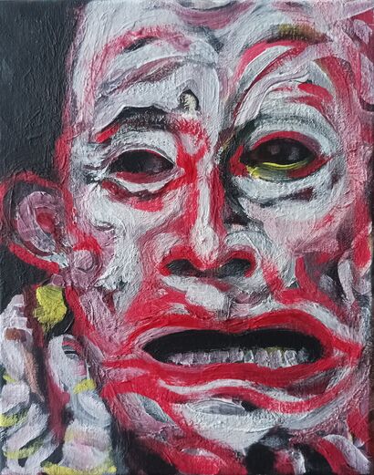 Volto che si toglie il trucco - a Paint Artowrk by Angela Margherita  Leotta