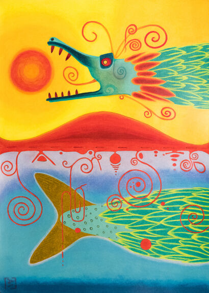 Il Pesce Drago - A Paint Artwork by Adriano Max