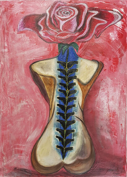 Woman rose - A Paint Artwork by Alexandra Knabengof