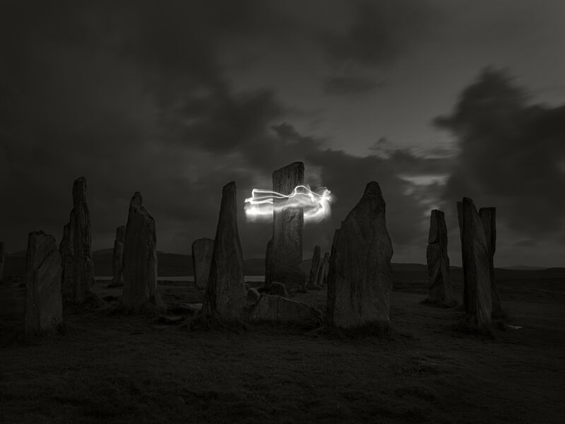 Callanish Stone and light#1, Scotland, 2019 - a Photographic Art by Ugo Ricciardi