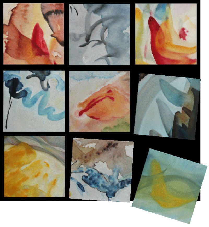 Polittico Astratto n.1: 9 dettagli - a Paintings by PAOLO BERETTI