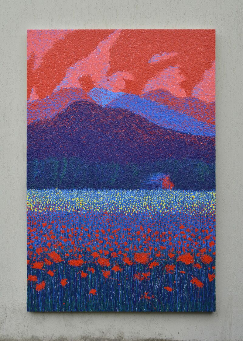 Flowers field - a Paint by Lorenzo Bottari