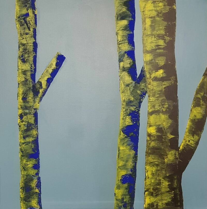 Three trees - a Paint by Claudio Detto