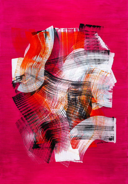 Sound 5 (Woman Side Profile) - A Paint Artwork by Denis Yashin
