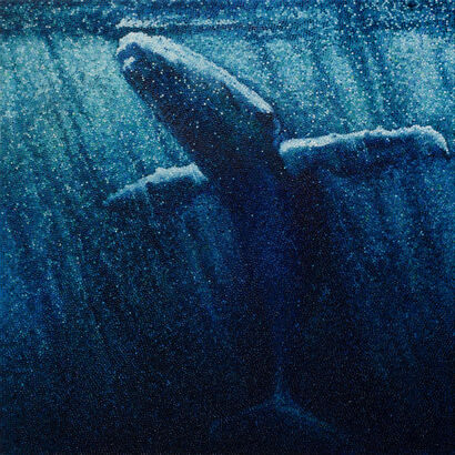 Blue whale - A Paint Artwork by Mariana Prochkaruk